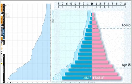 pirámide poblacional pib mundial
